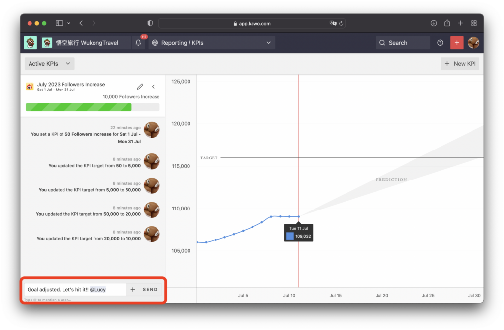 Comment to & Adjust KPIs in KAWO插图2