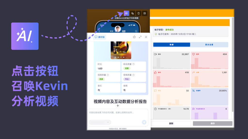 *Kevin视频分析功能入口示意图